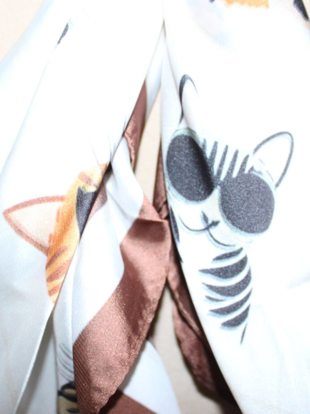 NWT Piper-K Double sides whimsical cat scarf/purse scarf WHIMSICAL/FUN!! - Picture 9 of 10